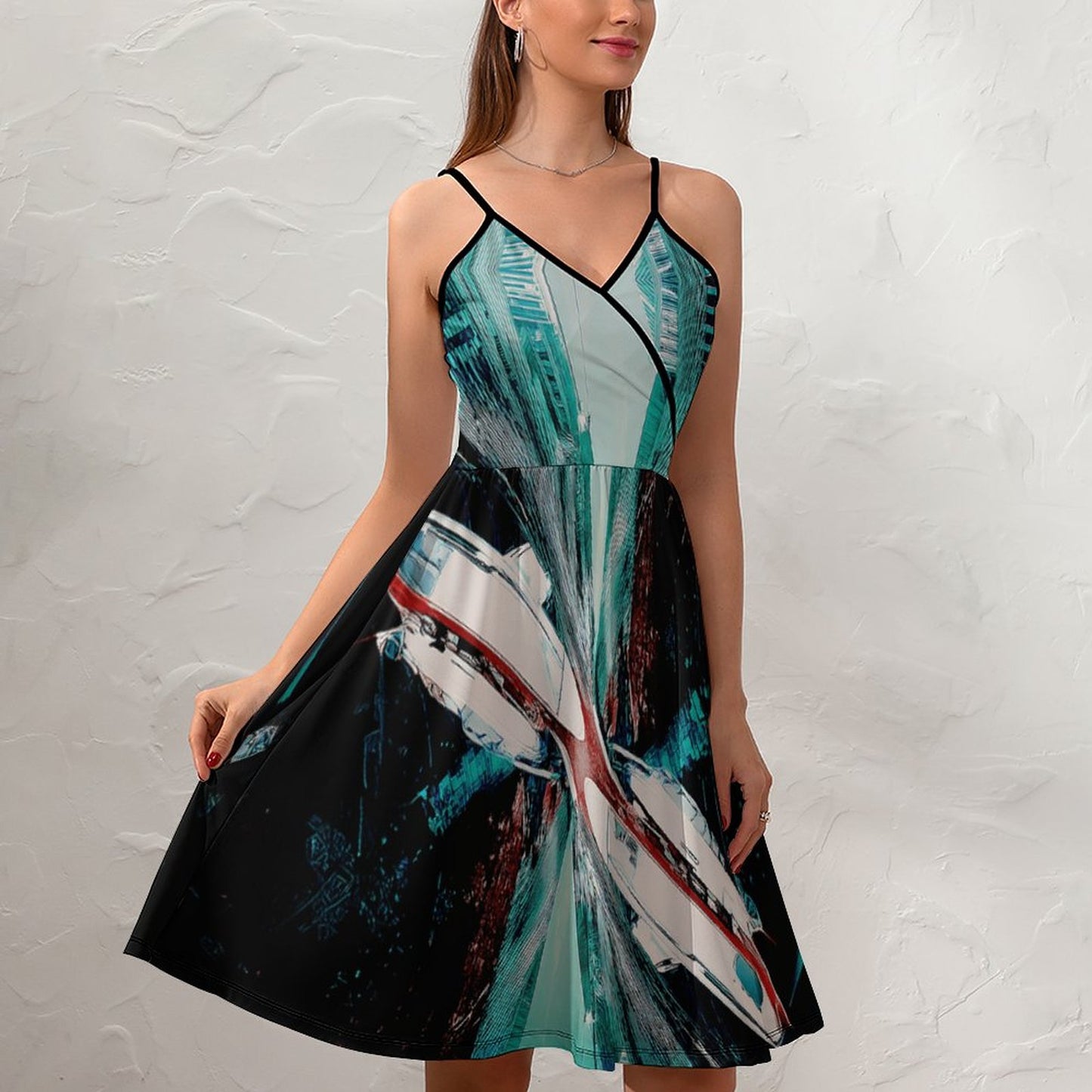 Aqua Angles Sling Dress