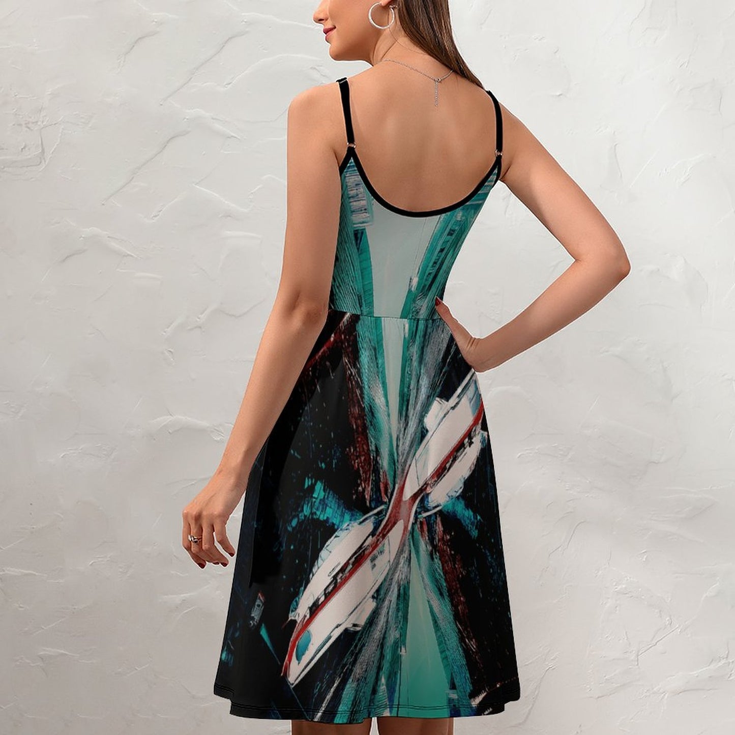 Aqua Angles Sling Dress