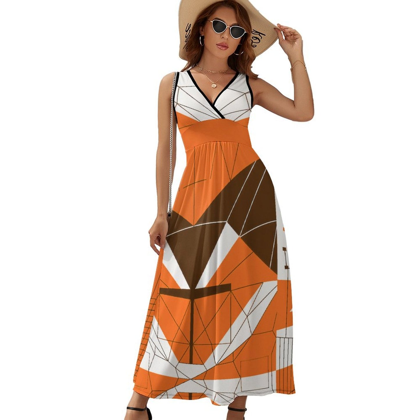 Strata Long Sleeveless Dress
