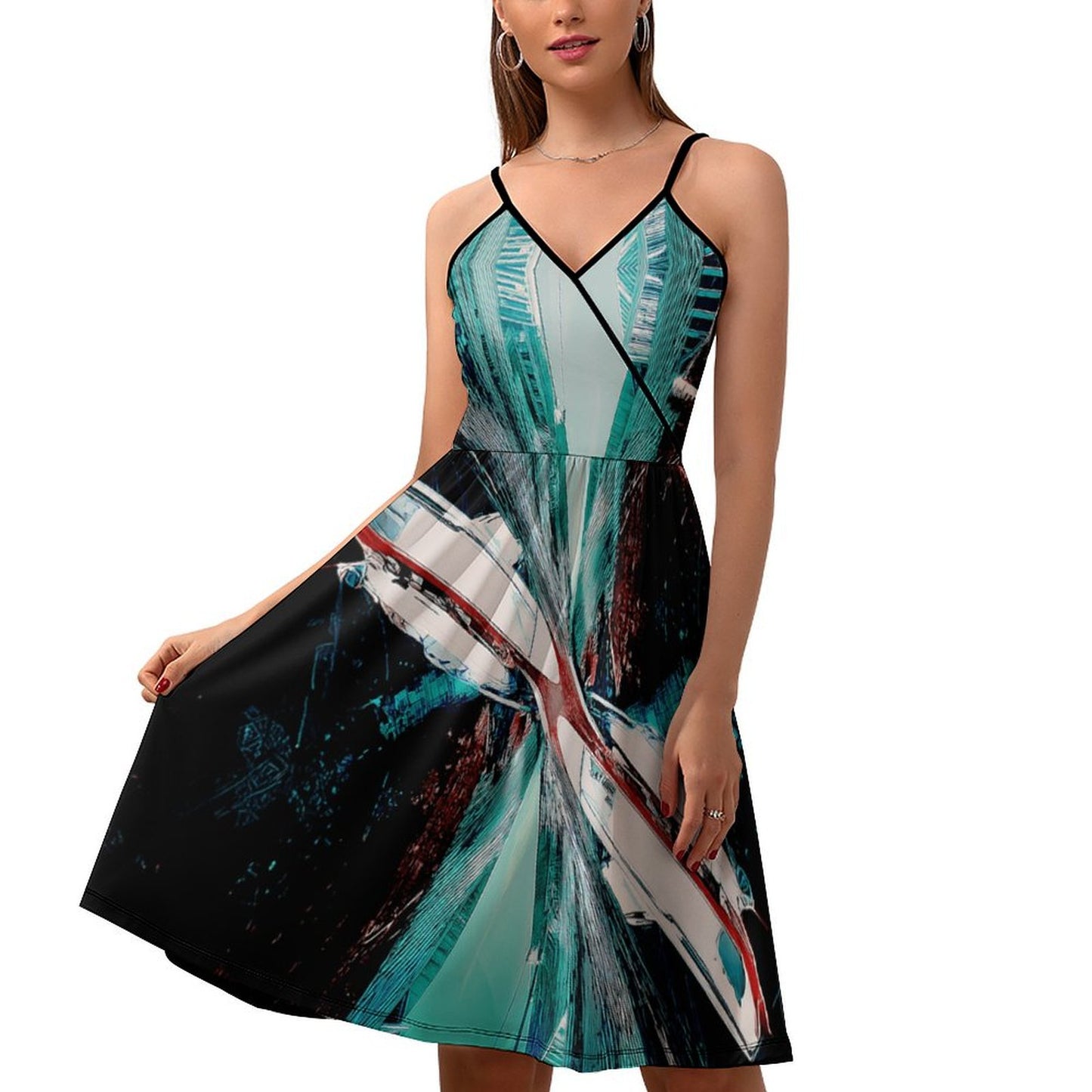 Aqua Angles Sling Dress