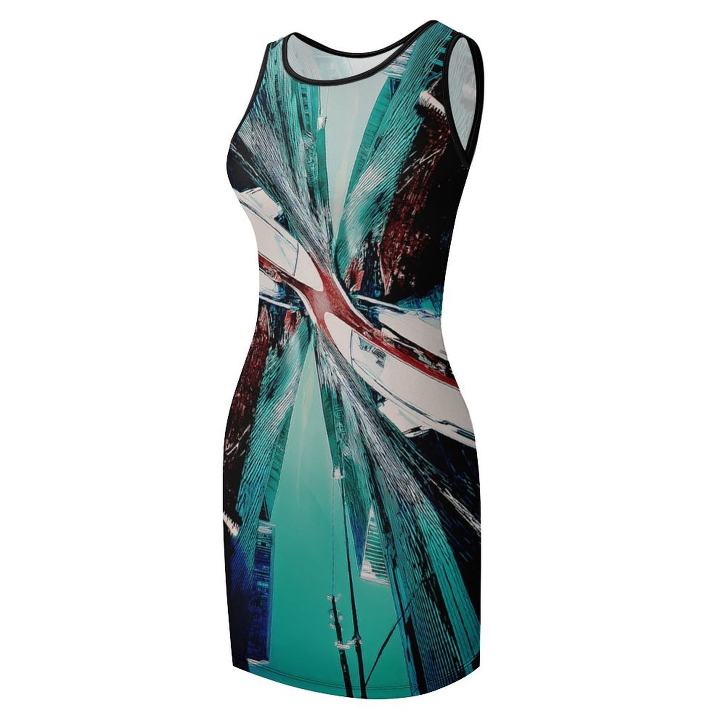 Aqua Angles Tank Dress