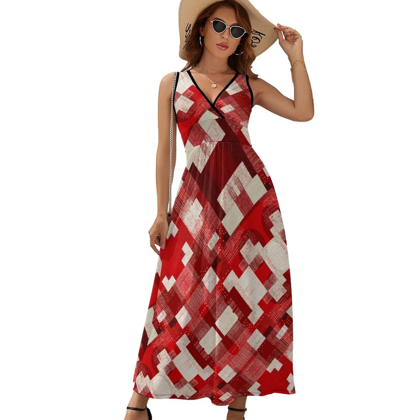Pixelate Long Sleeveless Dress