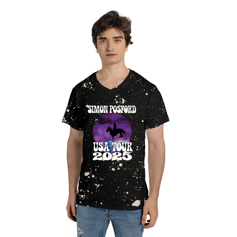 Bleach Splatter Unisex V-neck T-shirt