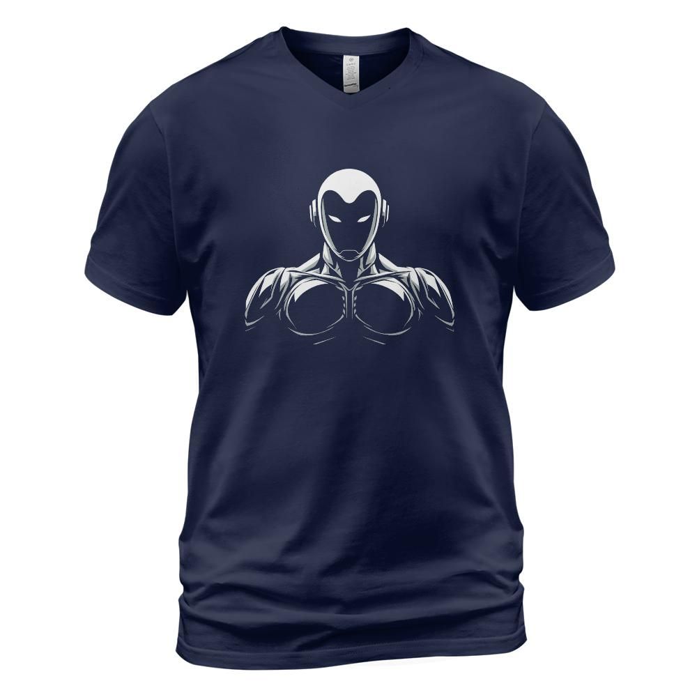 Robot Future Cotton V-neck T-shirt