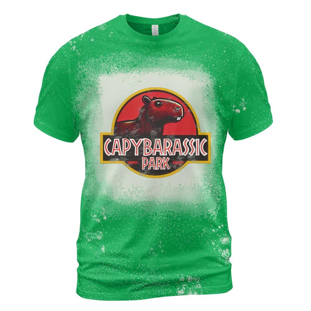Capybarassic Park Bleached T-Shirt
