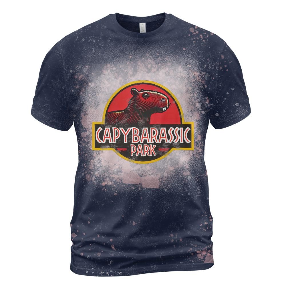 Capybarassic Park Bleached T-Shirt