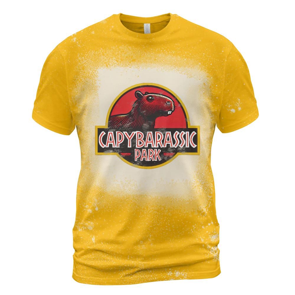 Capybarassic Park Bleached T-Shirt