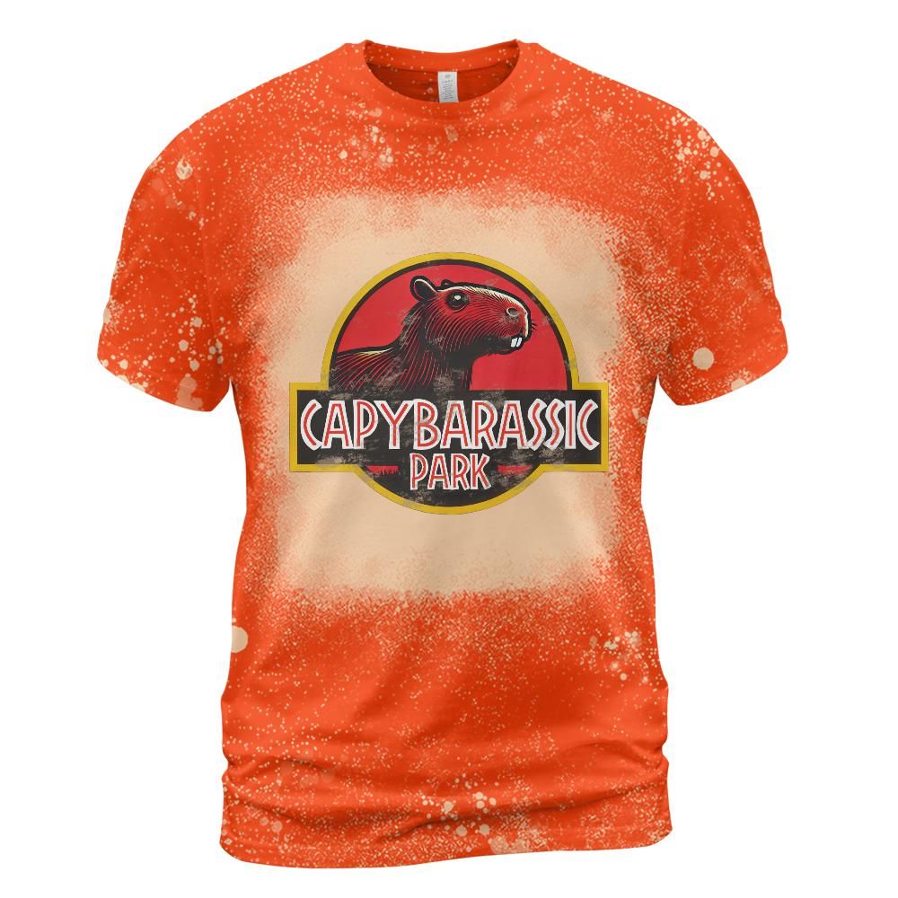 Capybarassic Park Bleached T-Shirt