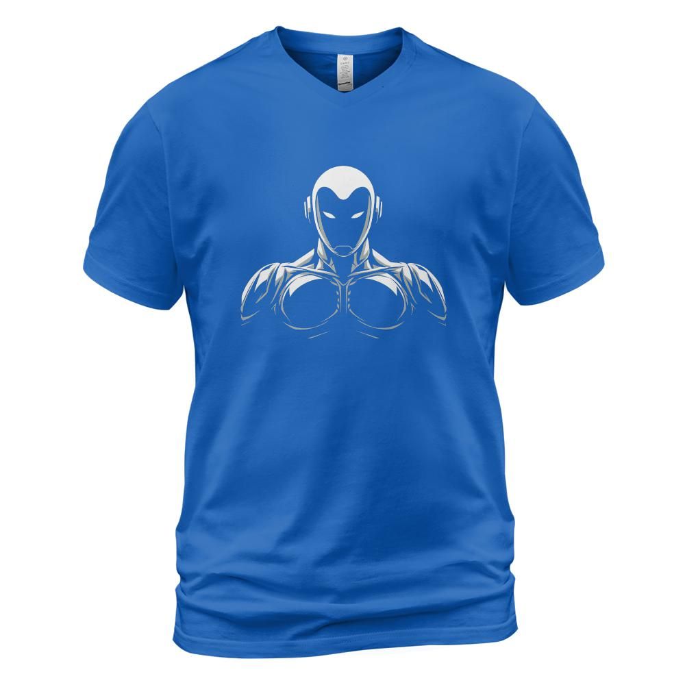 Robot Future Cotton V-neck T-shirt