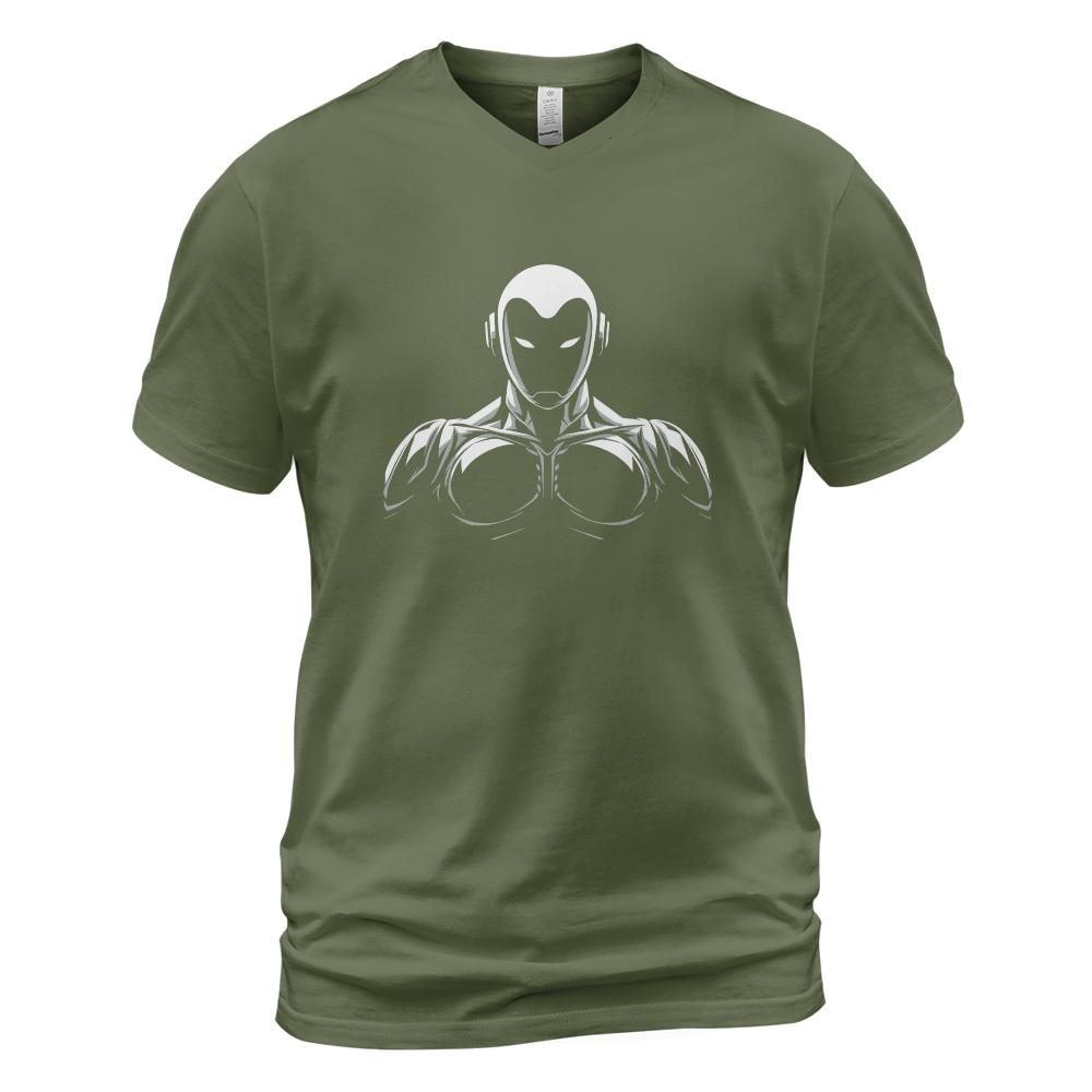 Robot Future Cotton V-neck T-shirt
