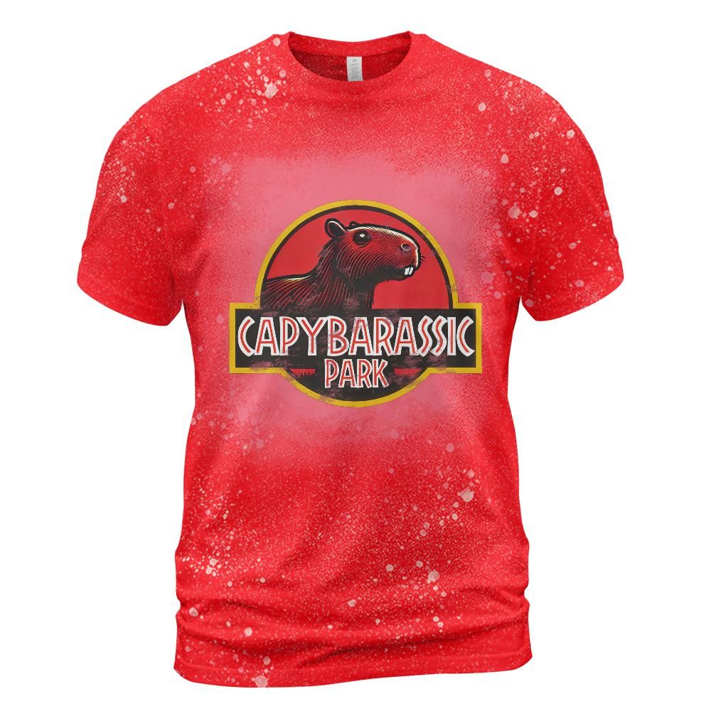 Capybarassic Park Bleached T-Shirt
