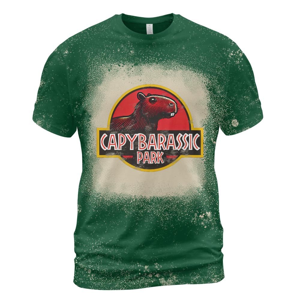 Capybarassic Park Bleached T-Shirt