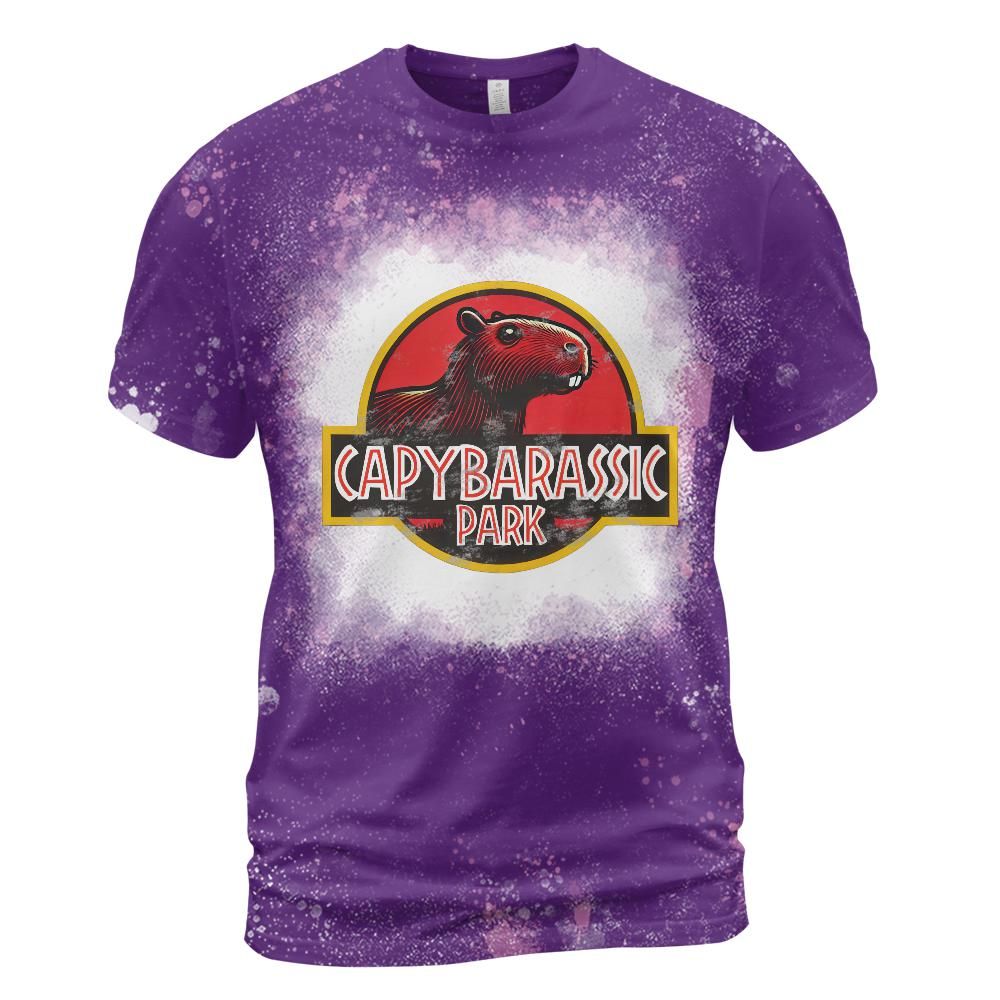 Capybarassic Park Bleached T-Shirt