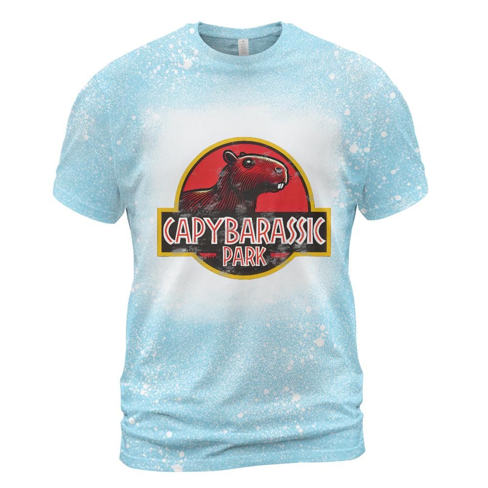 Capybarassic Park Bleached T-Shirt