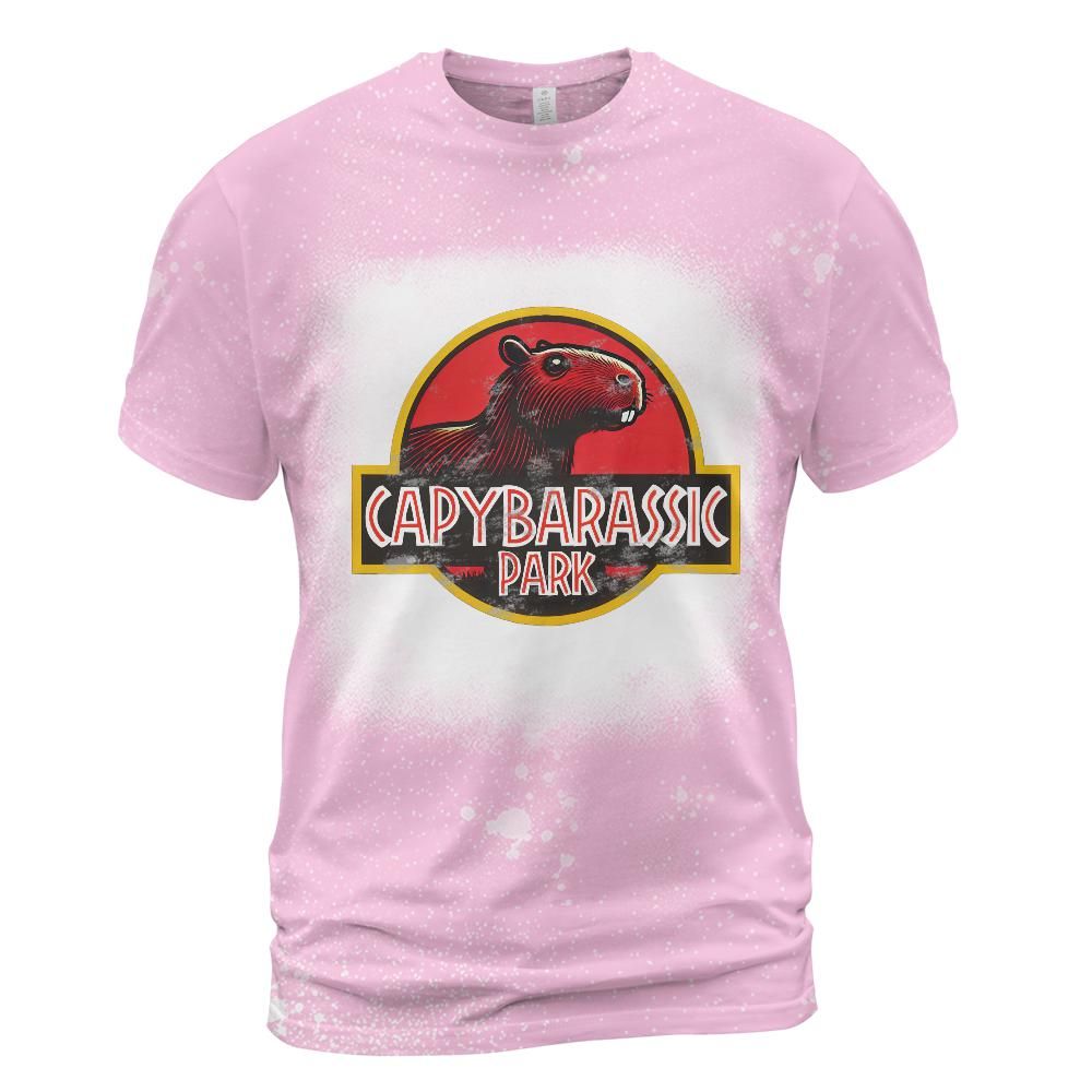 Capybarassic Park Bleached T-Shirt