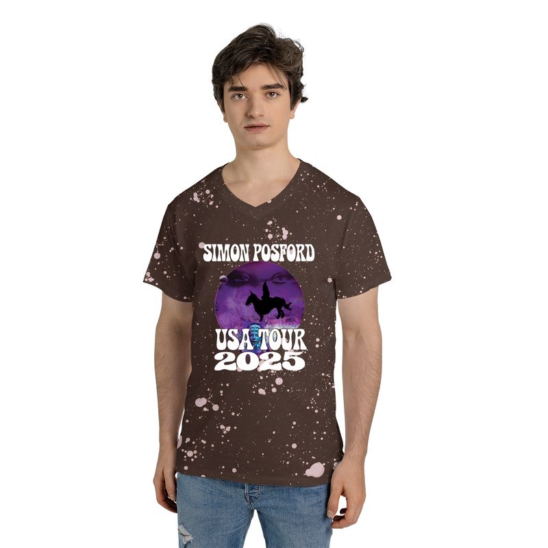 Bleach Splatter Unisex V-neck T-shirt