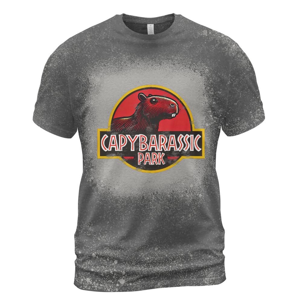 Capybarassic Park Bleached T-Shirt