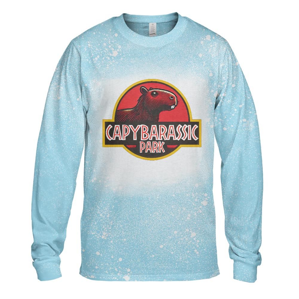 Capybarassic Park Bleached Long Sleeve T-Shirt