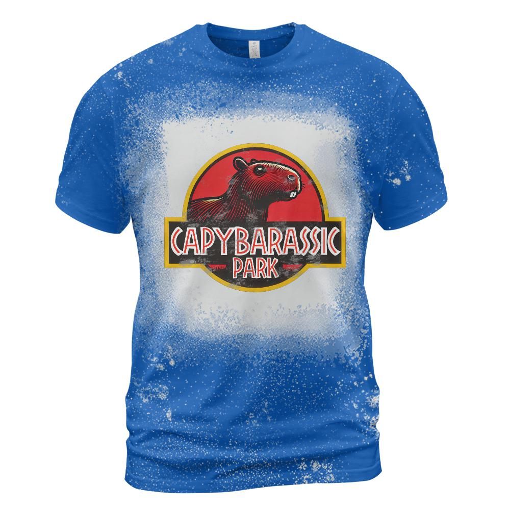 Capybarassic Park Bleached T-Shirt