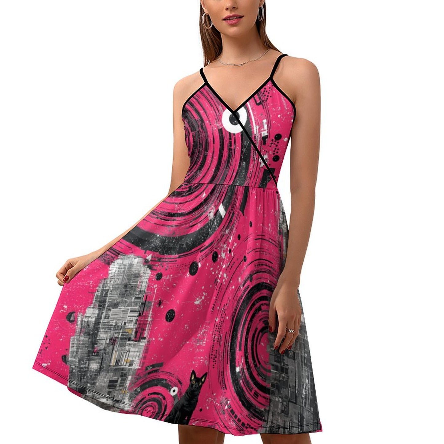 Pink Chaos Sling Dress