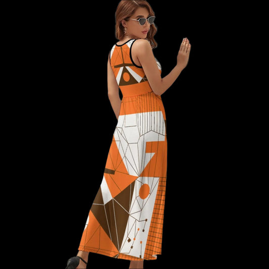 Strata Long Sleeveless Dress