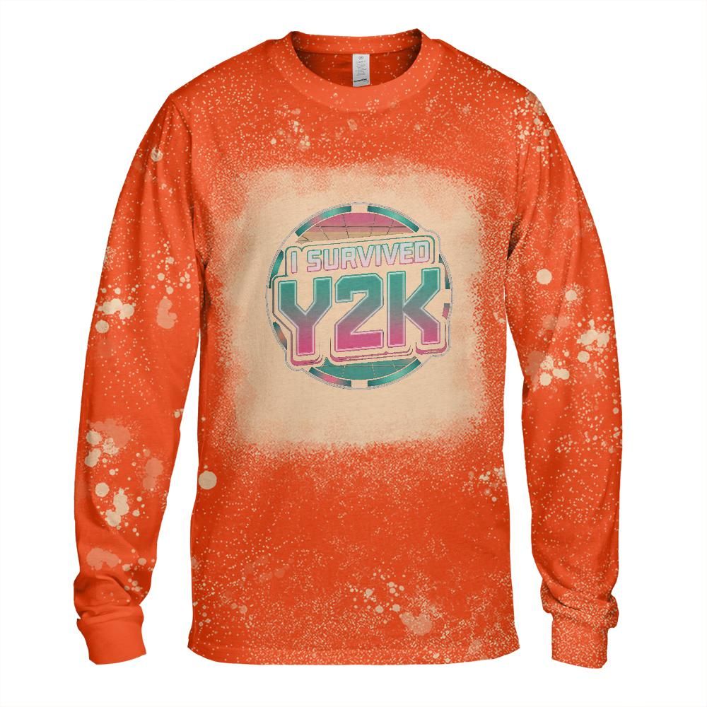 I Survived Y2K Bleached Long Sleeve T-Shirt