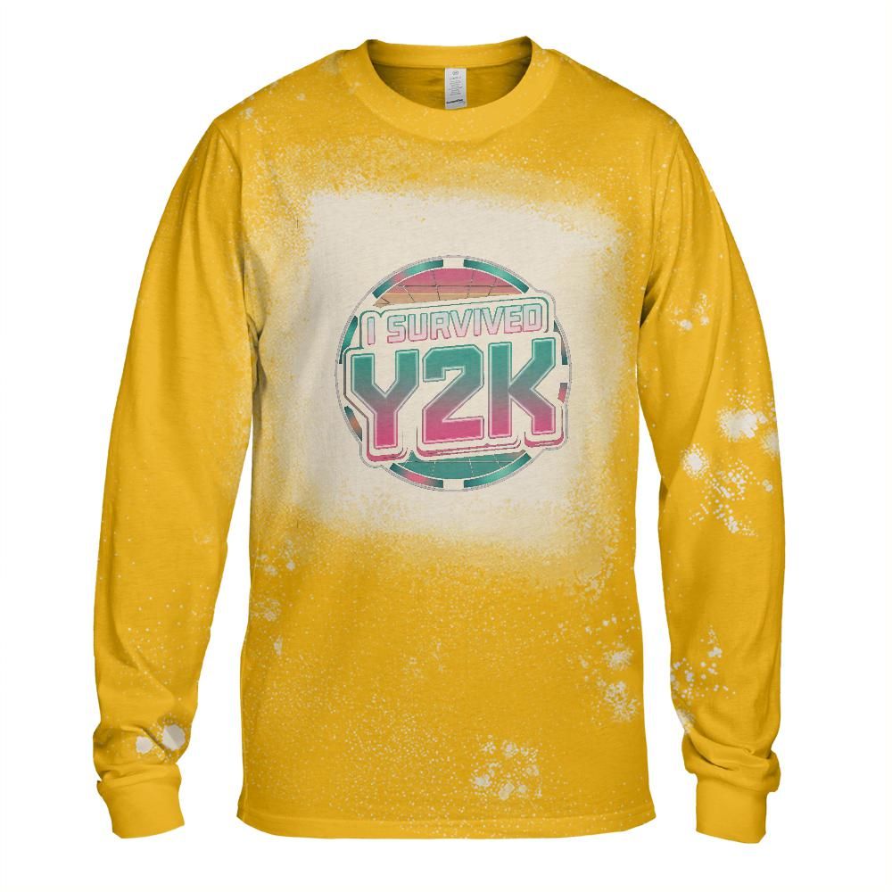 I Survived Y2K Bleached Long Sleeve T-Shirt