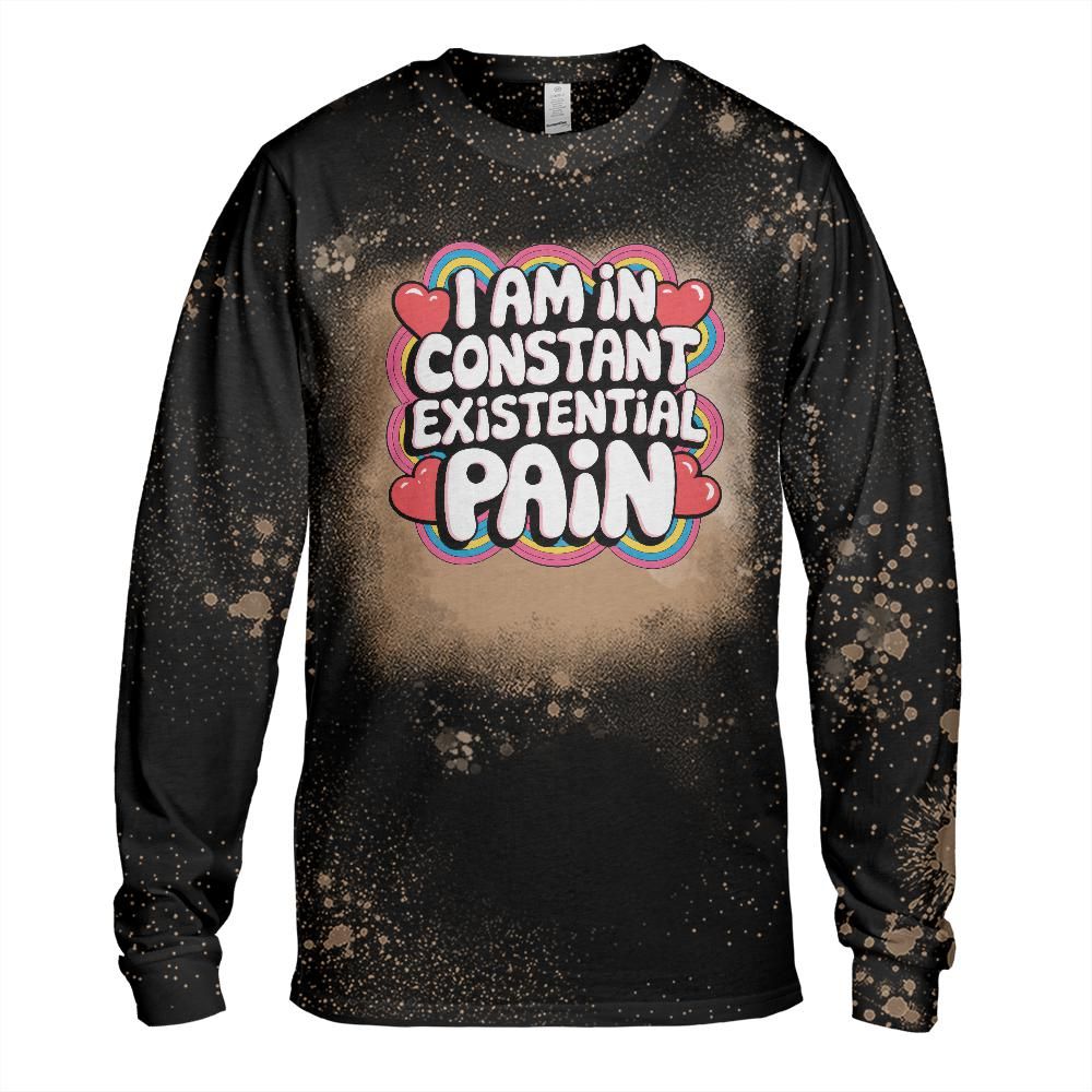 Existential Pain Bleached Long Sleeve T-Shirt