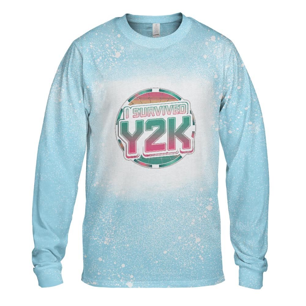 I Survived Y2K Bleached Long Sleeve T-Shirt