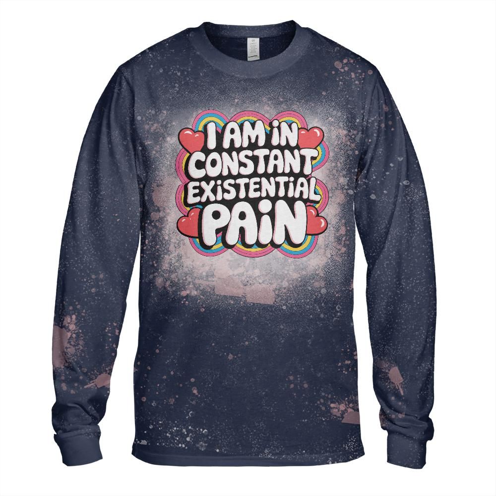 Existential Pain Bleached Long Sleeve T-Shirt