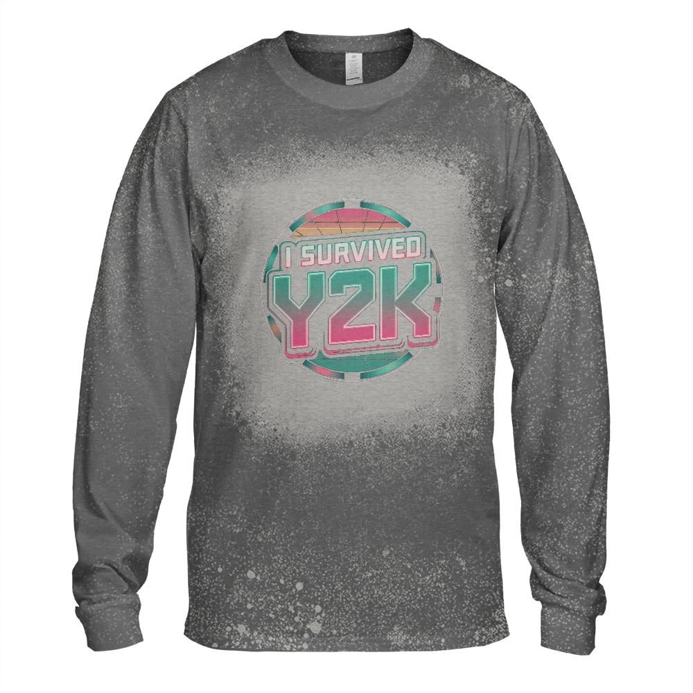 I Survived Y2K Bleached Long Sleeve T-Shirt