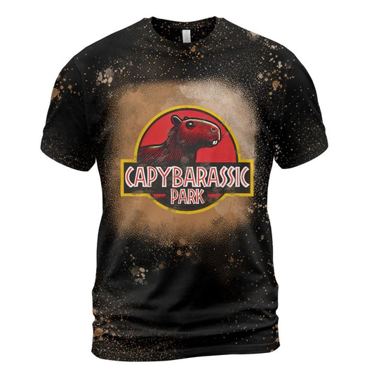 Capybarassic Park Bleached T-Shirt