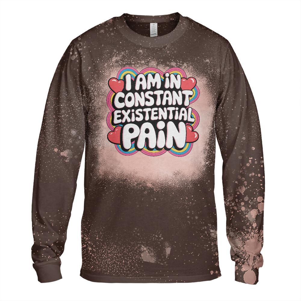 Existential Pain Bleached Long Sleeve T-Shirt