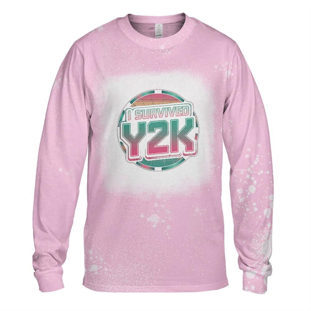 I Survived Y2K Bleached Long Sleeve T-Shirt