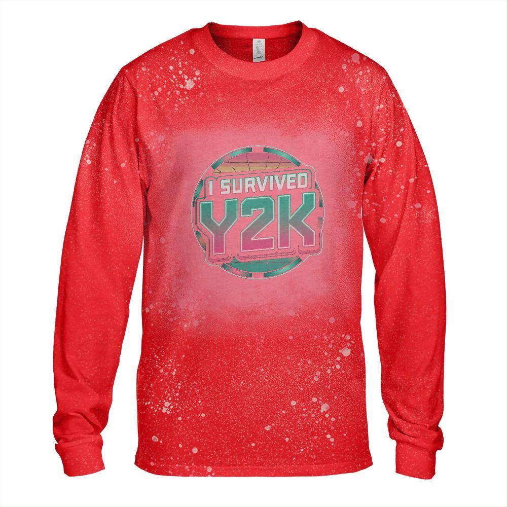 I Survived Y2K Bleached Long Sleeve T-Shirt