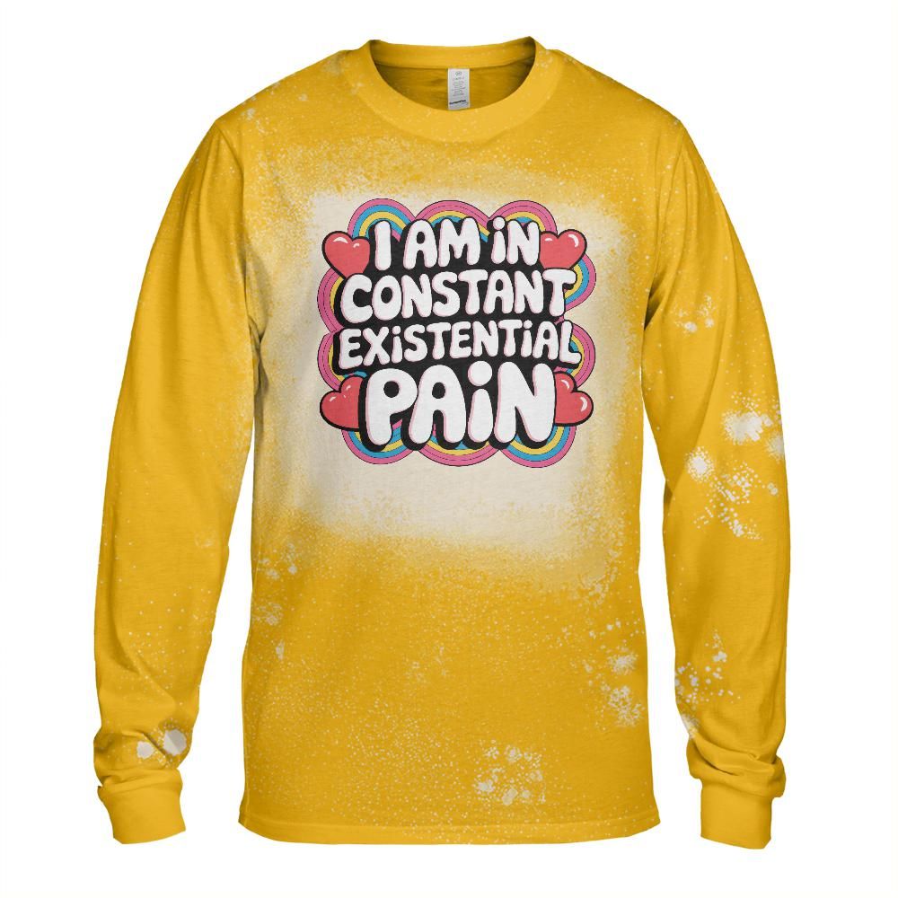 Existential Pain Bleached Long Sleeve T-Shirt