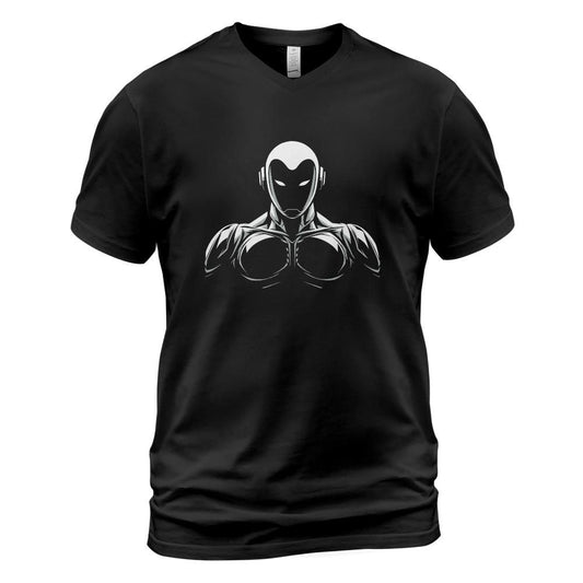 Robot Future Cotton V-neck T-shirt
