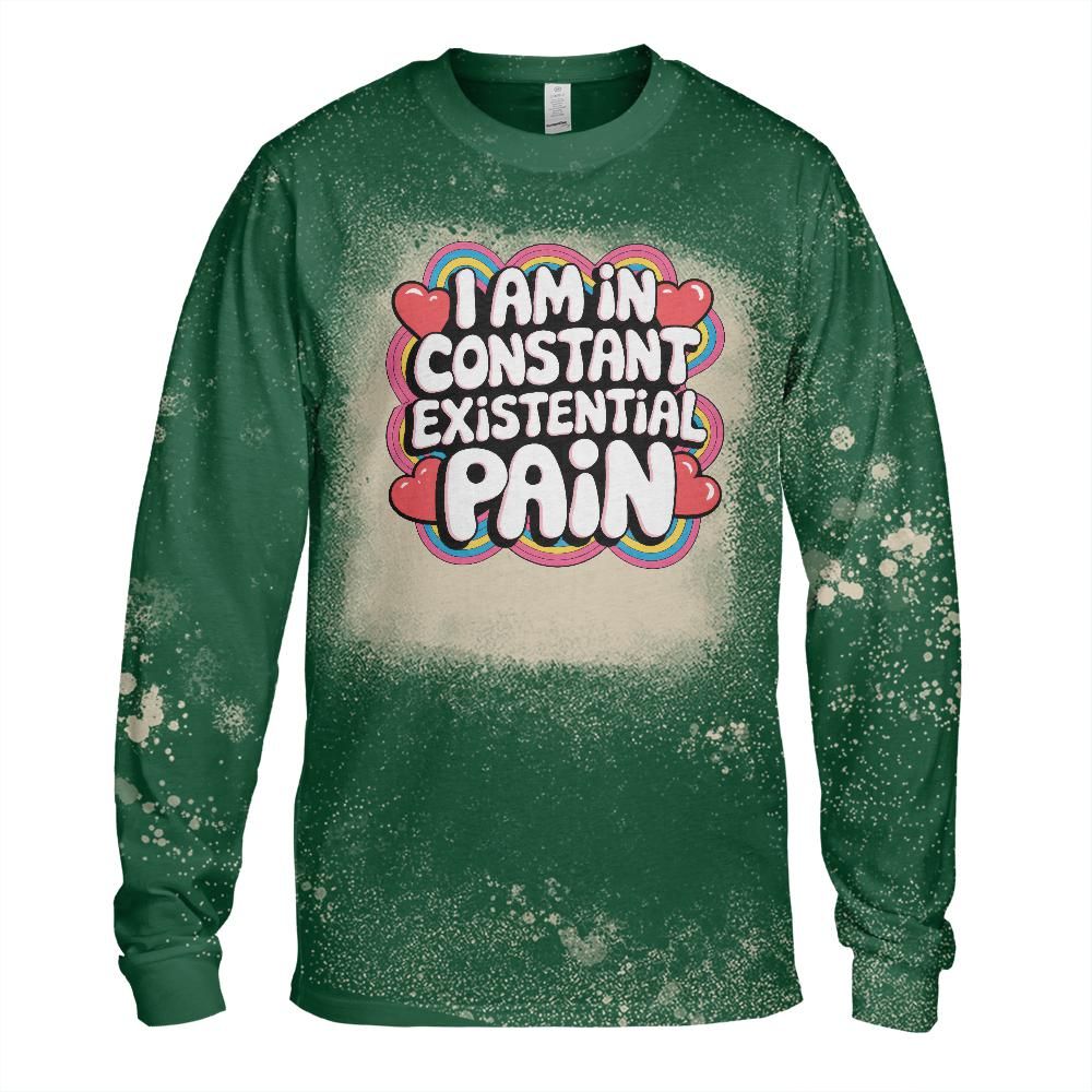 Existential Pain Bleached Long Sleeve T-Shirt