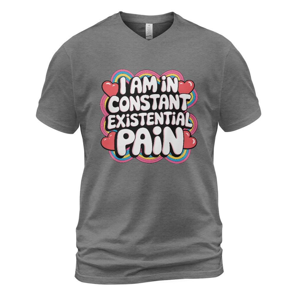 Existential Pain Cotton V-Neck T-shirt
