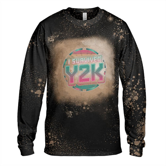 I Survived Y2K Bleached Long Sleeve T-Shirt