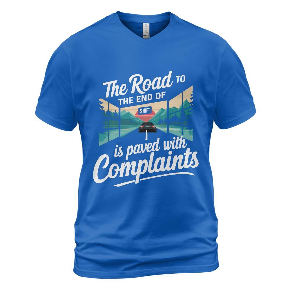 End Of Shift Cotton V-neck T-shirt